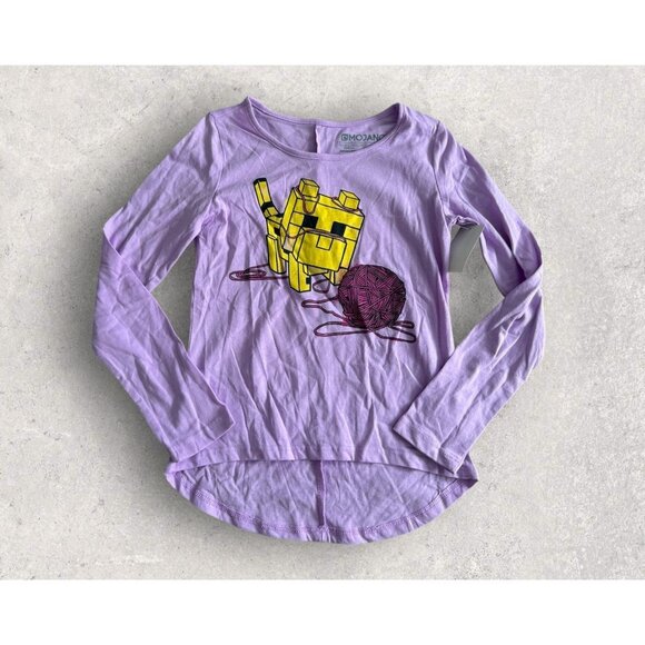 MINECRAFT Girls Purple Long Sleeve Shirt Size Small (6/6X) NEW NWOT - Picture 1 of 3